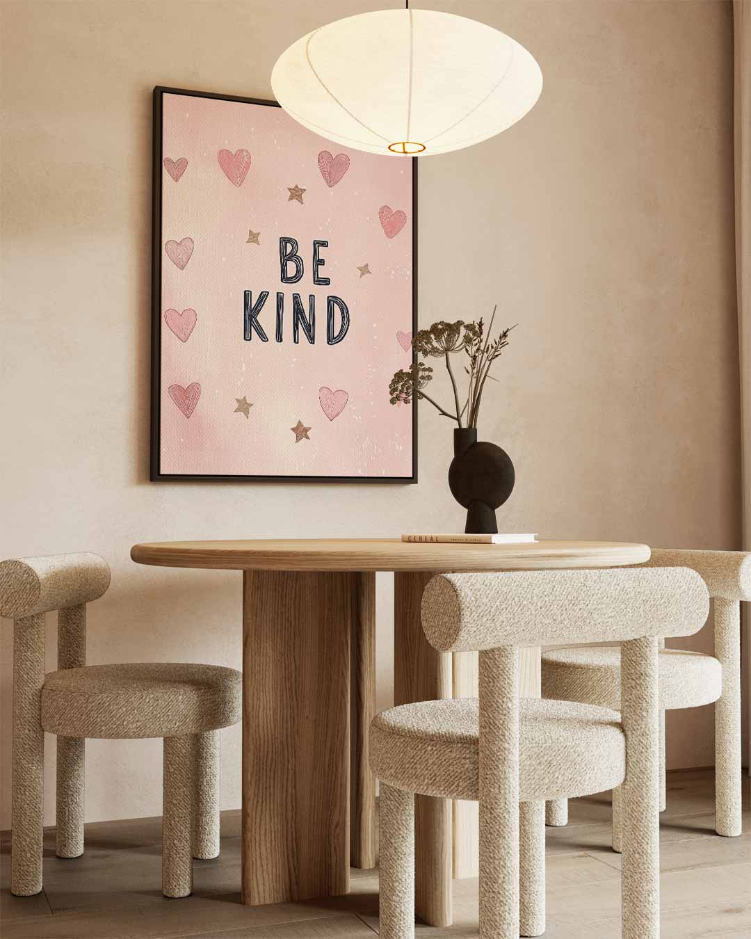 Be Kind Poster Kunstwerk-canvas-dibond-plexiglas-wanddecoratie-WallArtistic