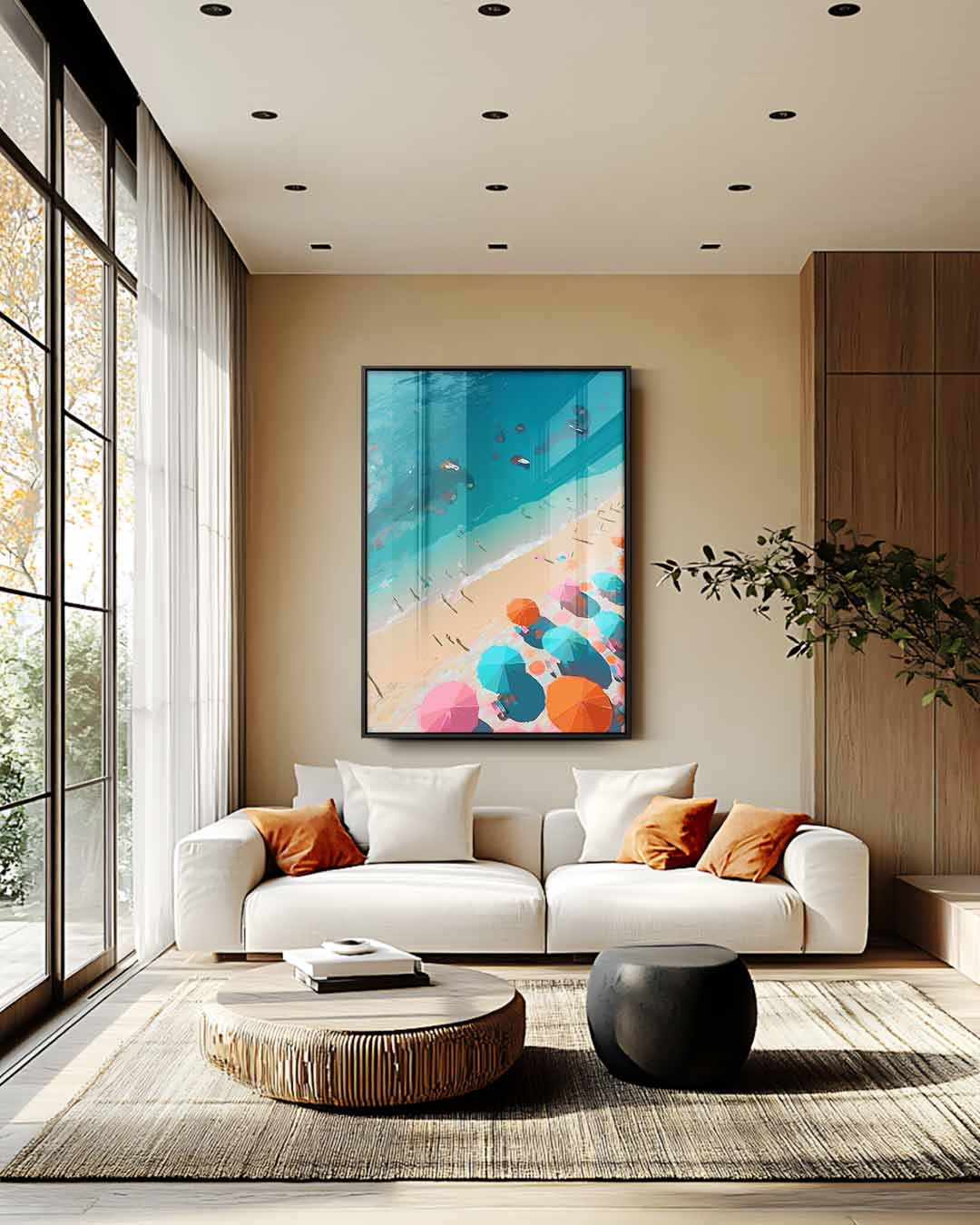 Zomerse Stranddag Kunstwerk-canvas-dibond-plexiglas-wanddecoratie-WallArtistic