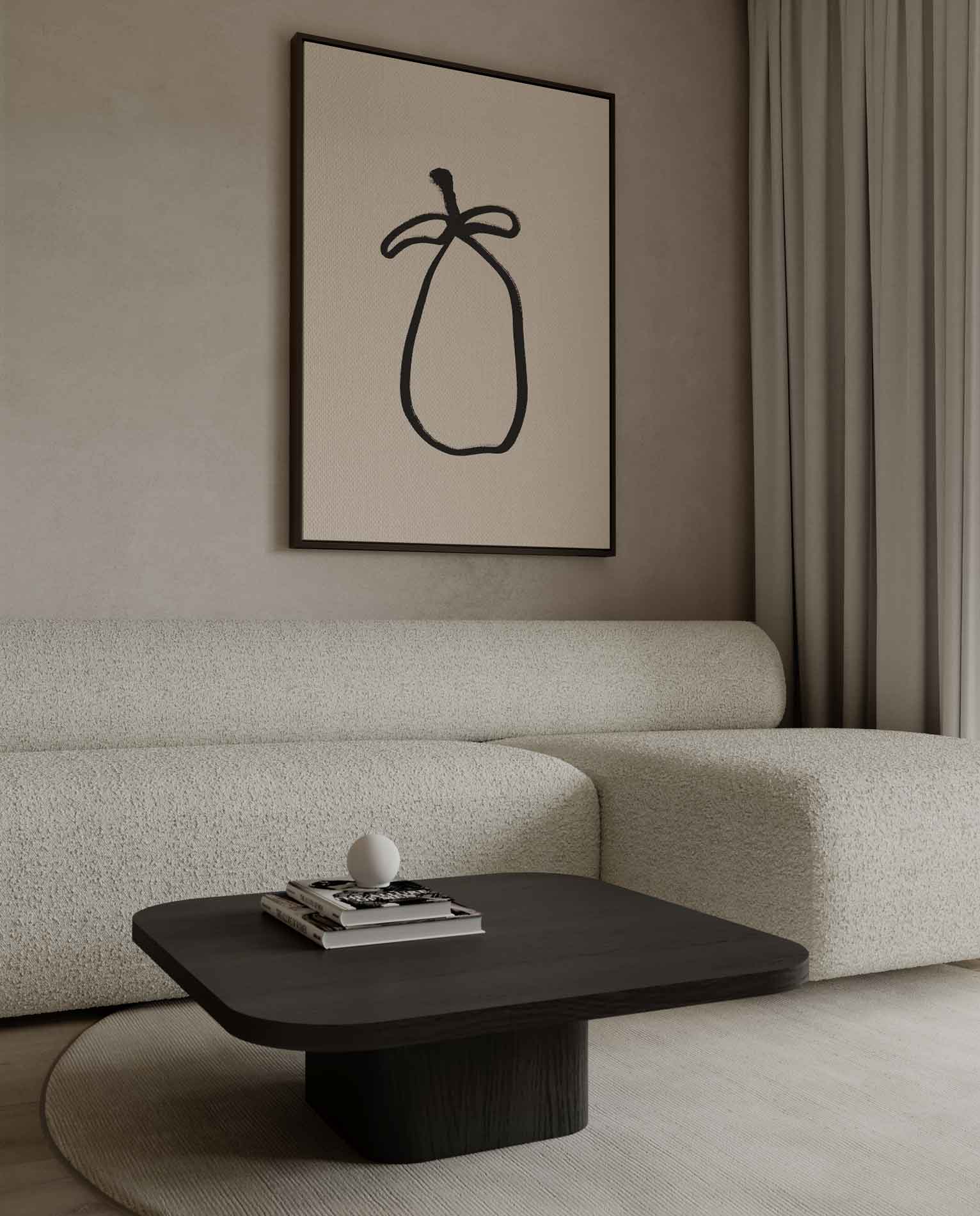 Minimalistisch Perentaart Kunstwerk-canvas-dibond-plexiglas-wanddecoratie-WallArtistic