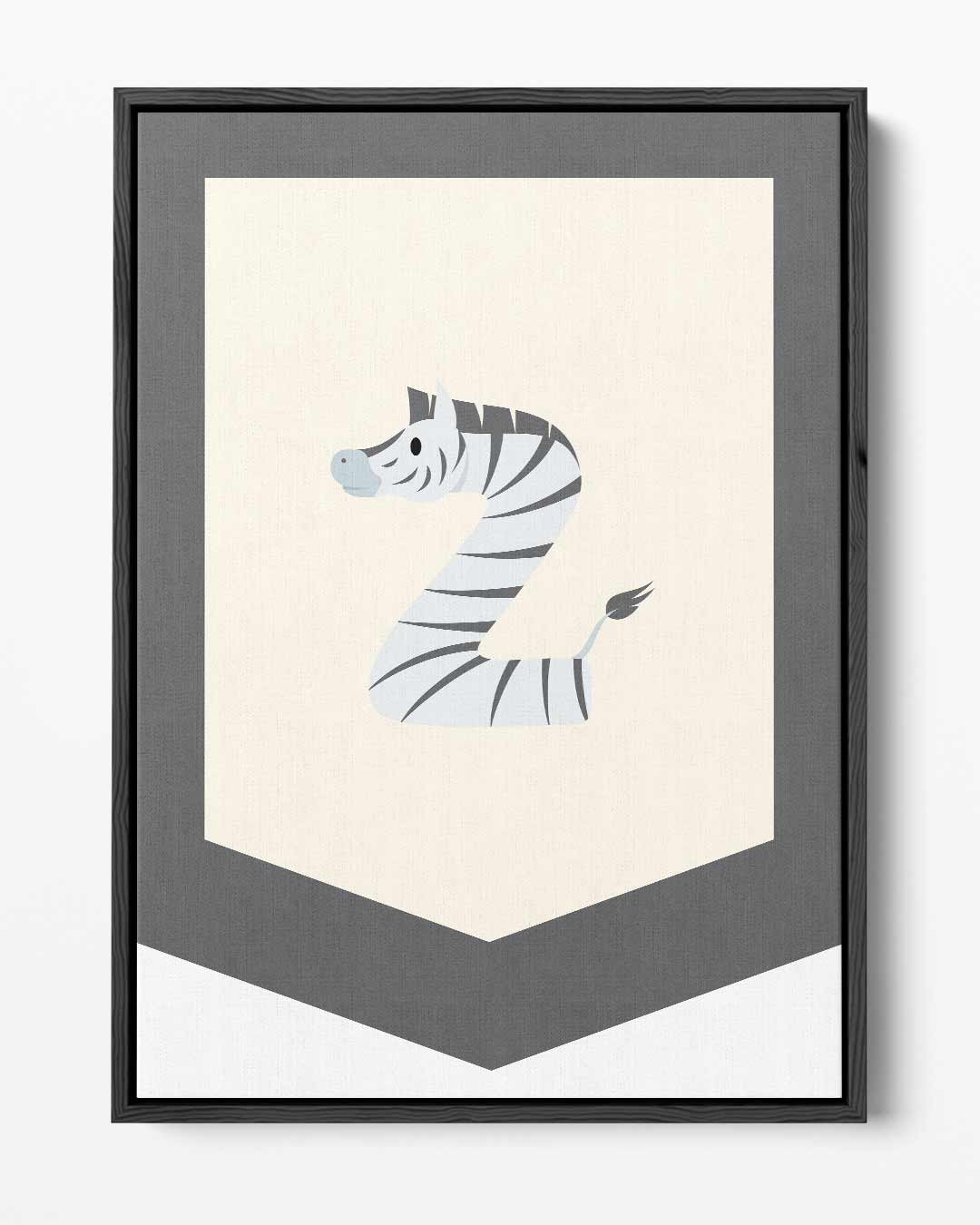 Zebra Alfabet Kunstwerk Kunstwerk-canvas-dibond-plexiglas-wanddecoratie-WallArtistic