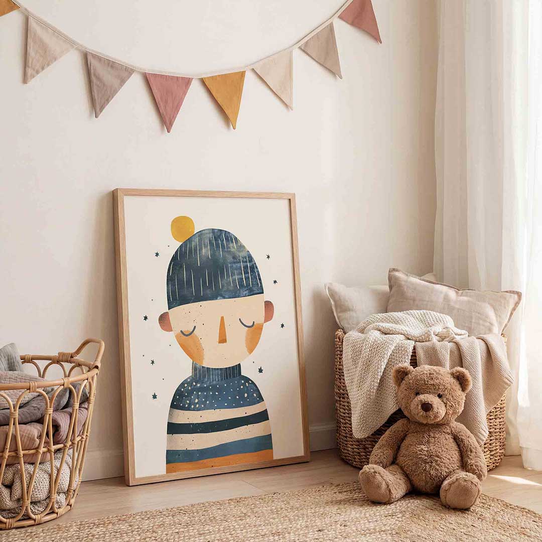 Kind met muts Poster