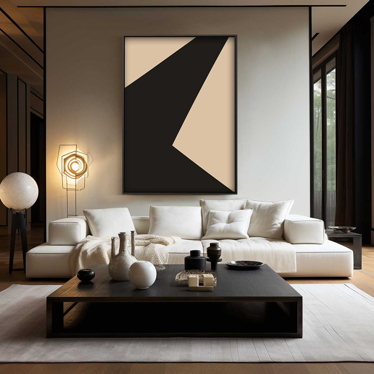 Abstracte Geometrische Composities Kunstwerk-canvas-dibond-plexiglas-wanddecoratie-WallArtistic