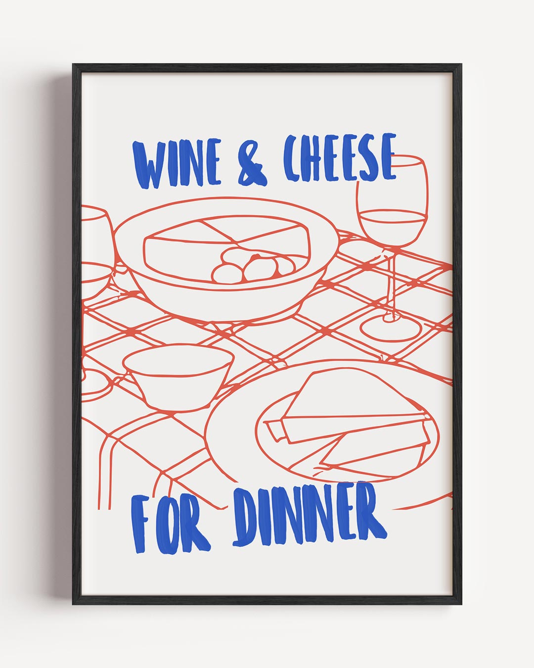 Wijn & Kaas Avond Poster-WallArtistic