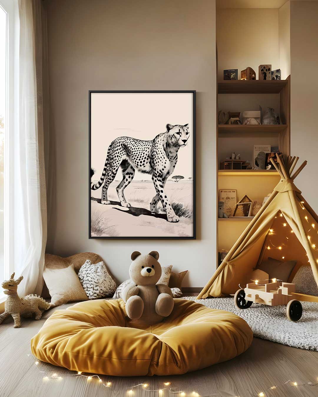 Das Kunstwerk „Der anmutige Gepard“
