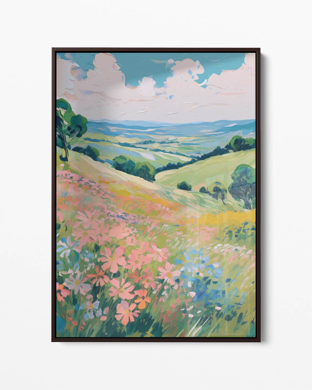 Zomerse Bloemenveld Harmonie Kunstwerk-canvas-dibond-plexiglas-wanddecoratie-WallArtistic