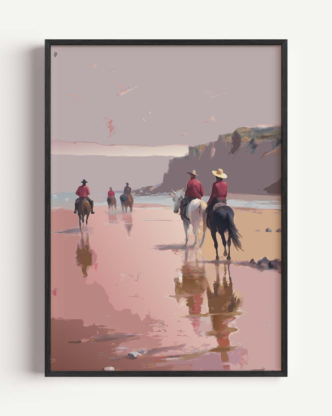 Cowboys op het Strand Poster