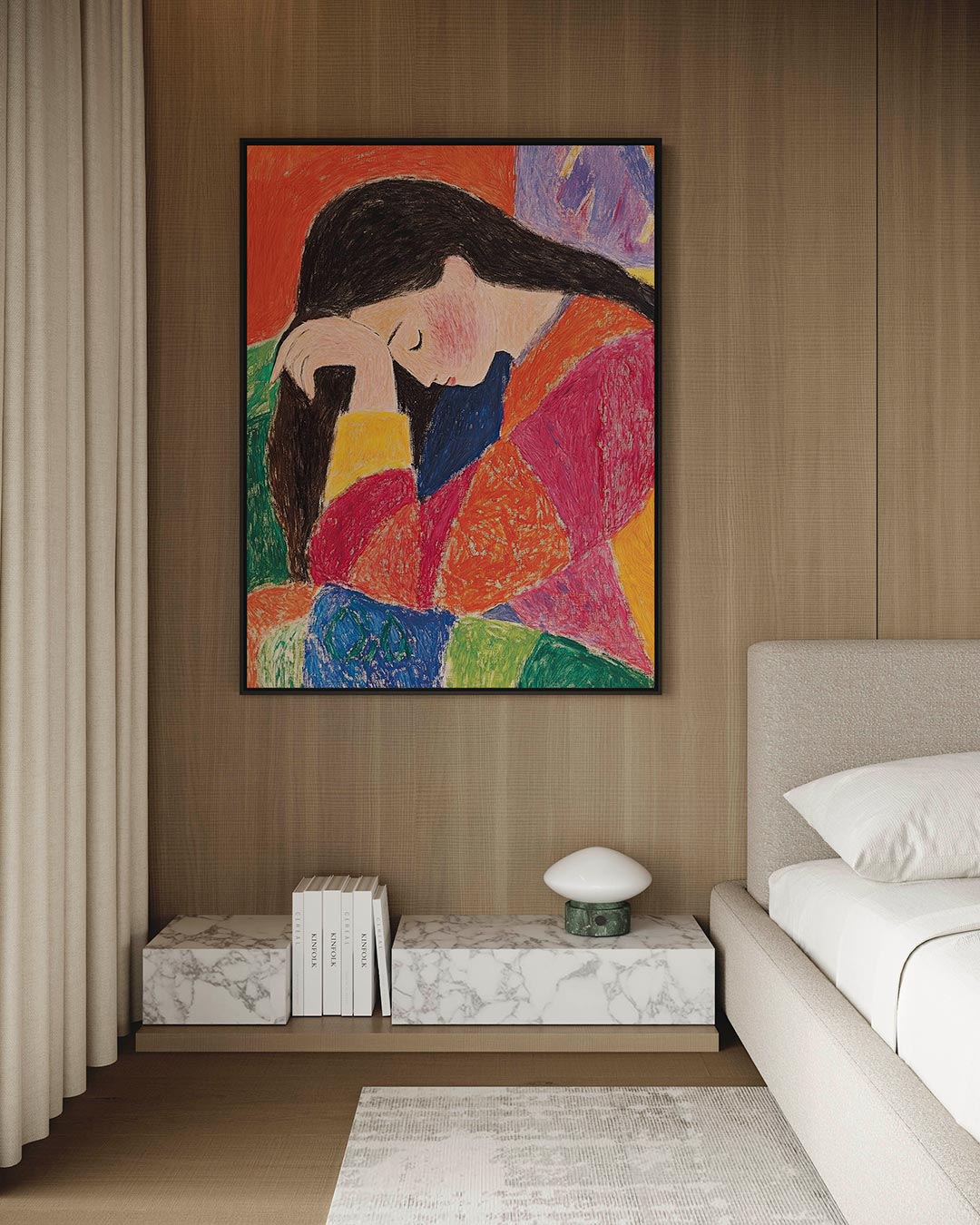 Kleurrijke dromer Kunstwerk