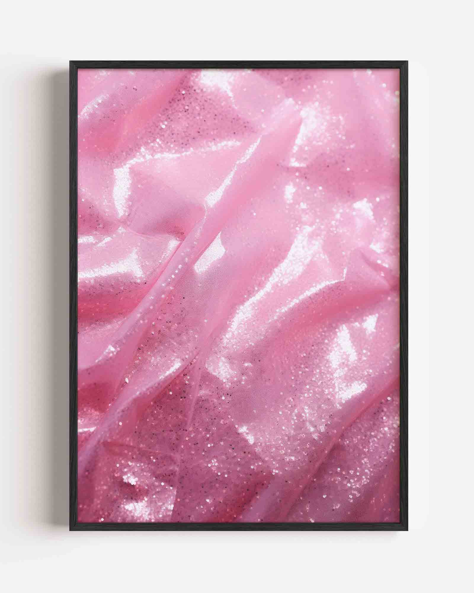 Glanzende roze stof Poster