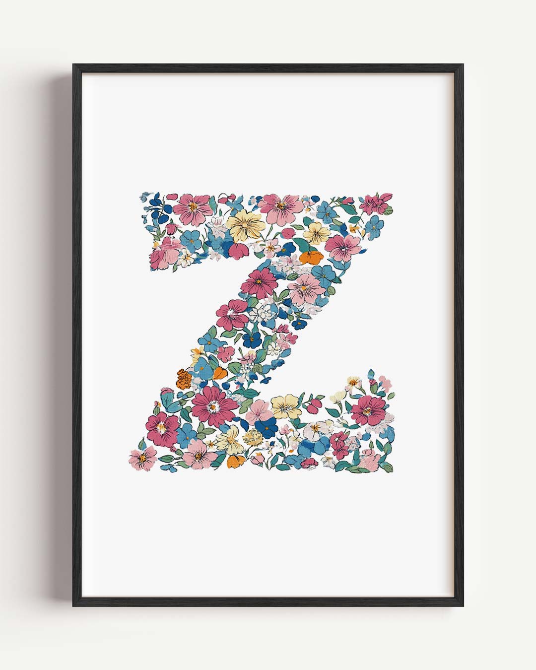 Floral Splendor Letter Z Poster – Poster Wall Decoration