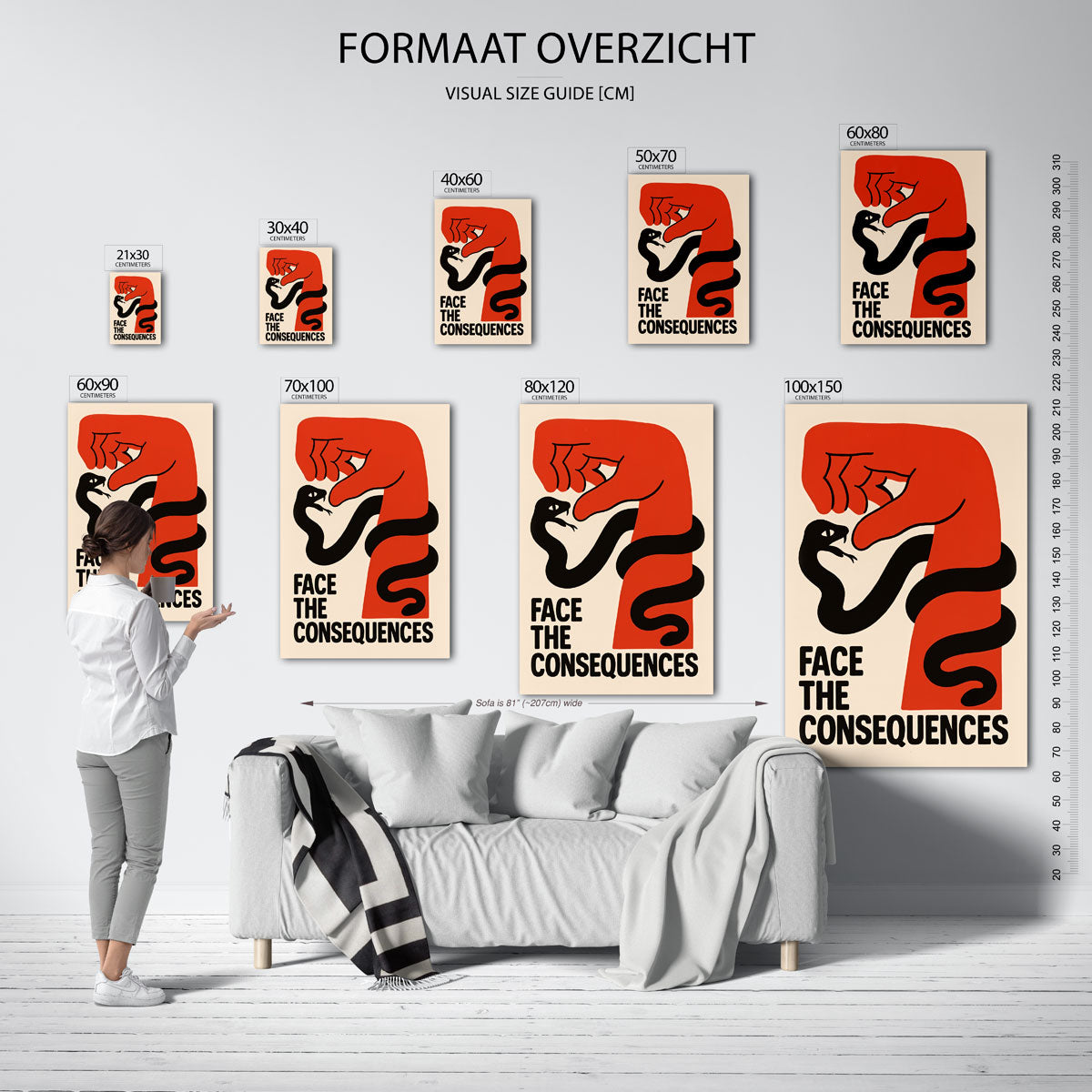 Hand en slang Poster