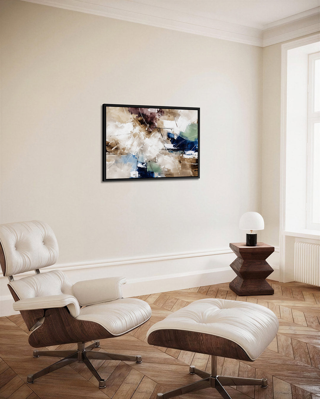 Dynamische kleurencompositie Kunstwerk
