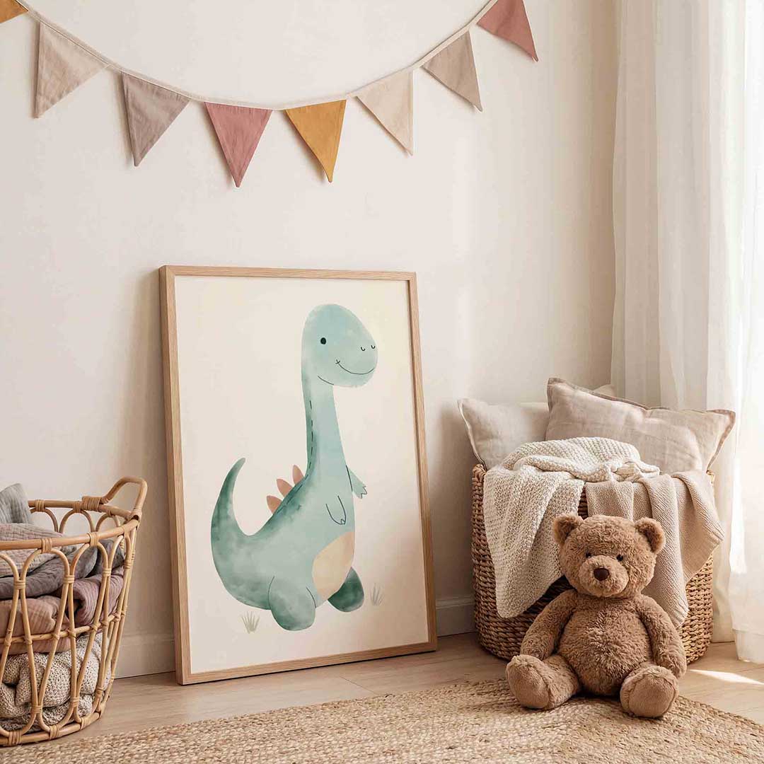 Schattige dinosaurus Poster