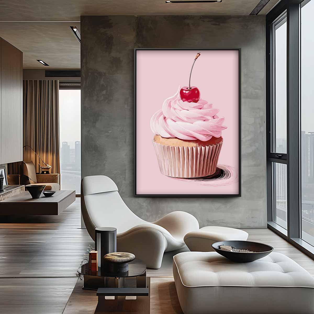 Cupcake Liefde Kunstwerk-canvas-dibond-plexiglas-wanddecoratie-WallArtistic