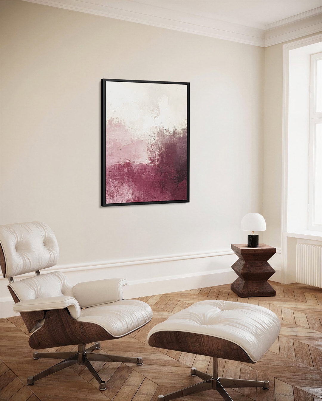 Gelaagde kleurencompositie Kunstwerk