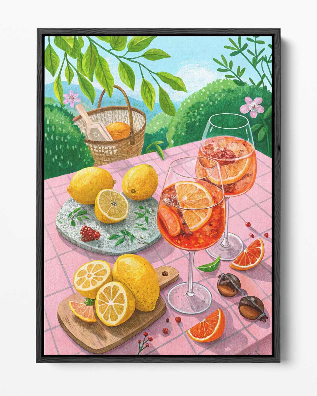 Zonnige Citrus Tafereel Kunstwerk-canvas-dibond-plexiglas-wanddecoratie-WallArtistic