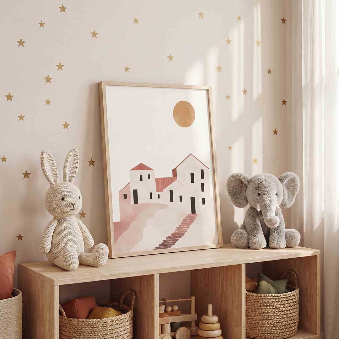Minimalistische huizen Poster