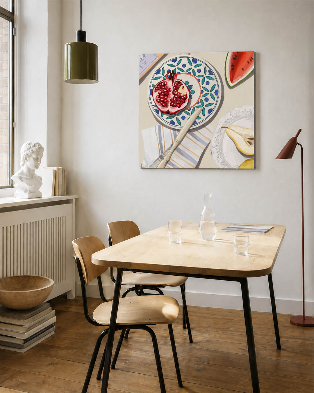 Fruit en servies Kunstwerk