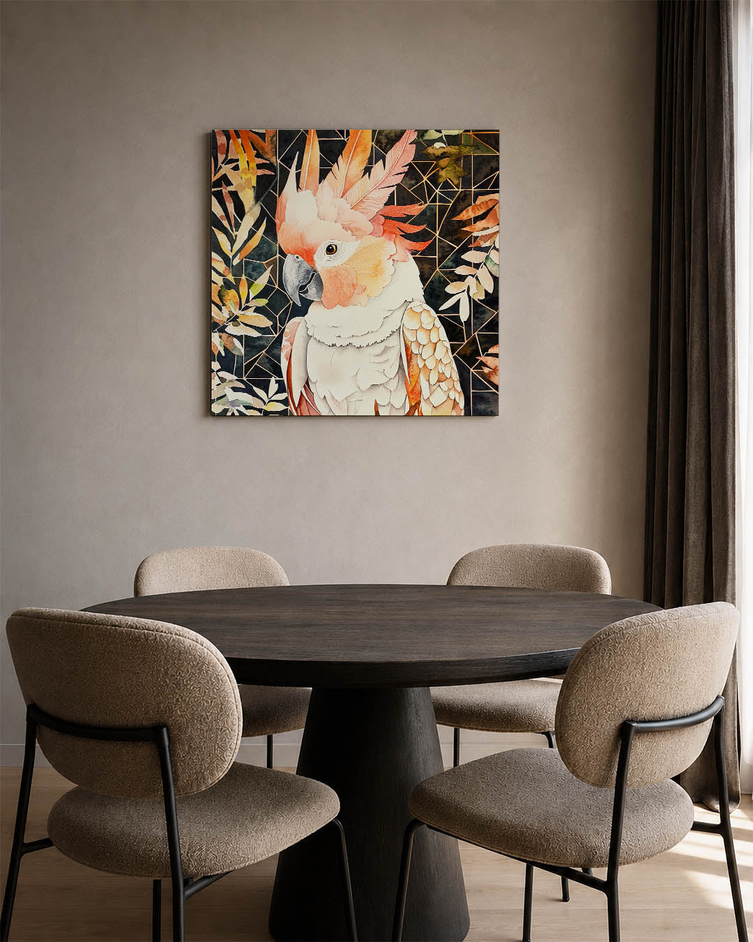 Vogels en geometrie Kunstwerk