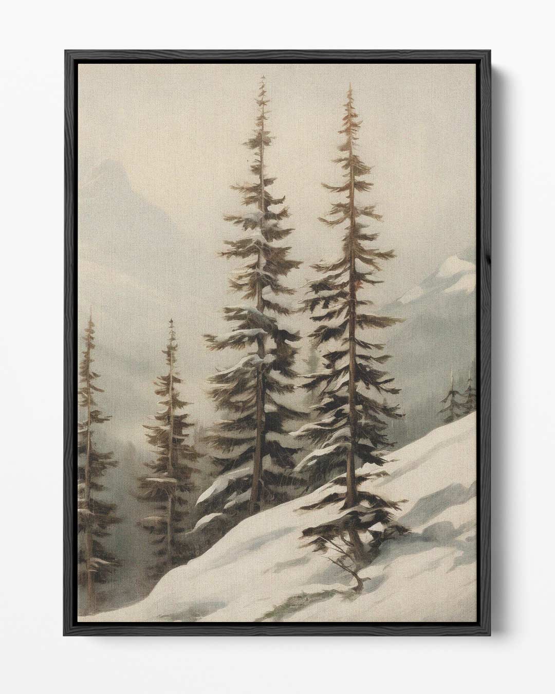 Winterse Rust in de Bergen Kunstwerk-canvas-dibond-plexiglas-wanddecoratie-WallArtistic