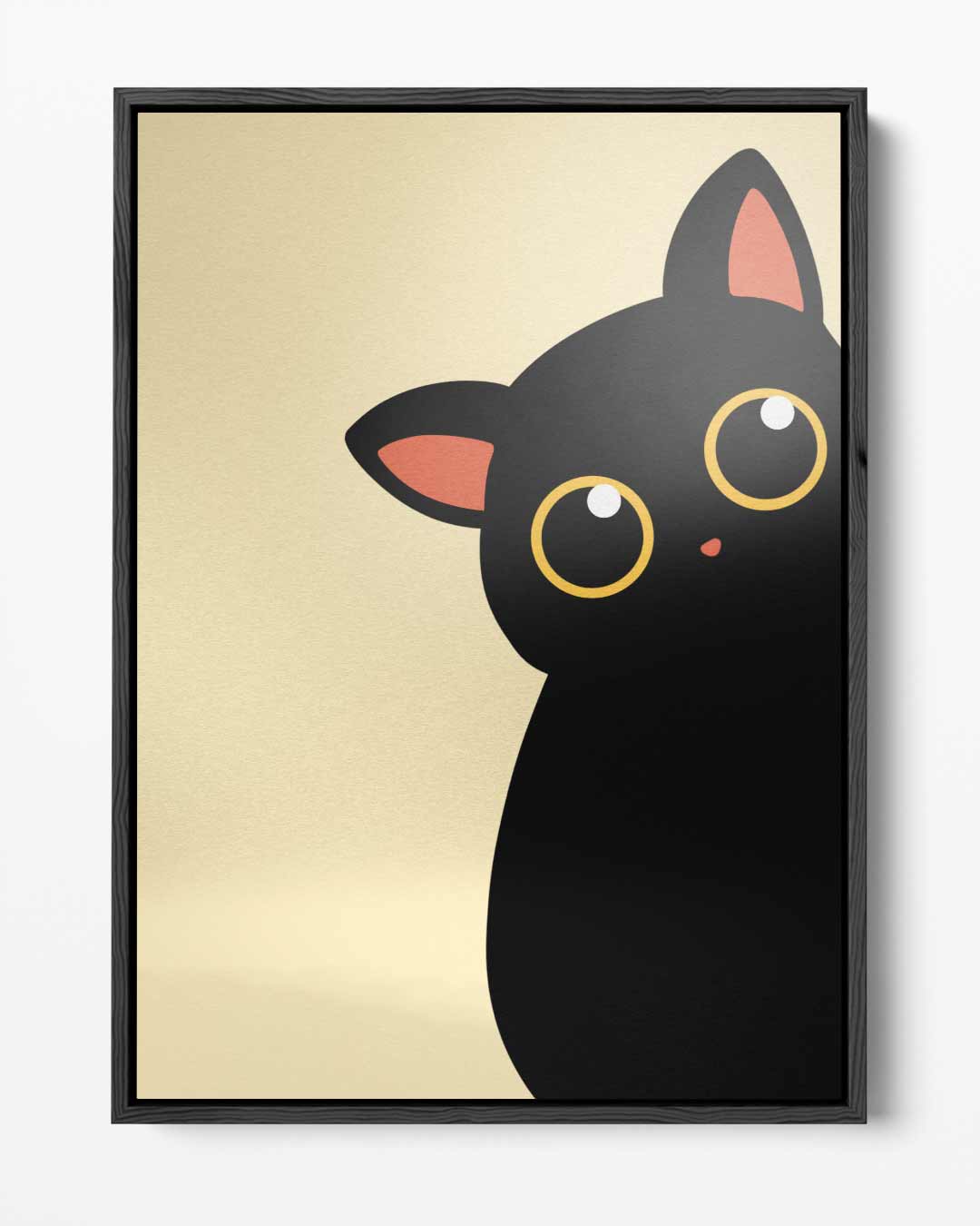 Schattige Kat Poster Kunstwerk-canvas-dibond-plexiglas-wanddecoratie-WallArtistic