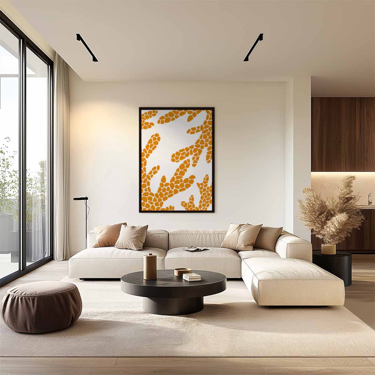 Giraffe Patronen Kunstprint Kunstwerk-canvas-dibond-plexiglas-wanddecoratie-WallArtistic