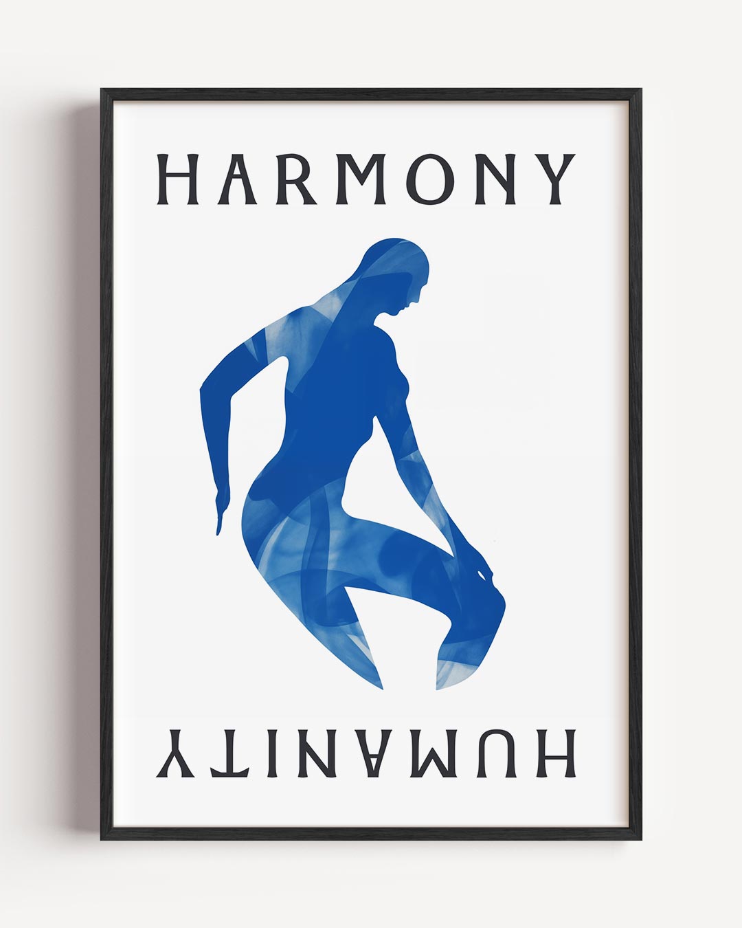 Stijlvolle Blauwe Silhouet Poster-WallArtistic