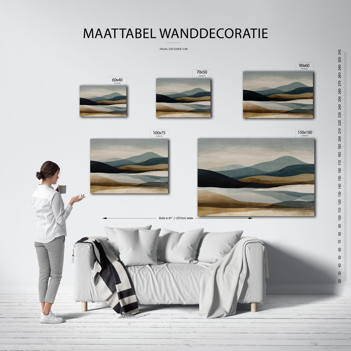 Gelaagde compositie Kunstwerk