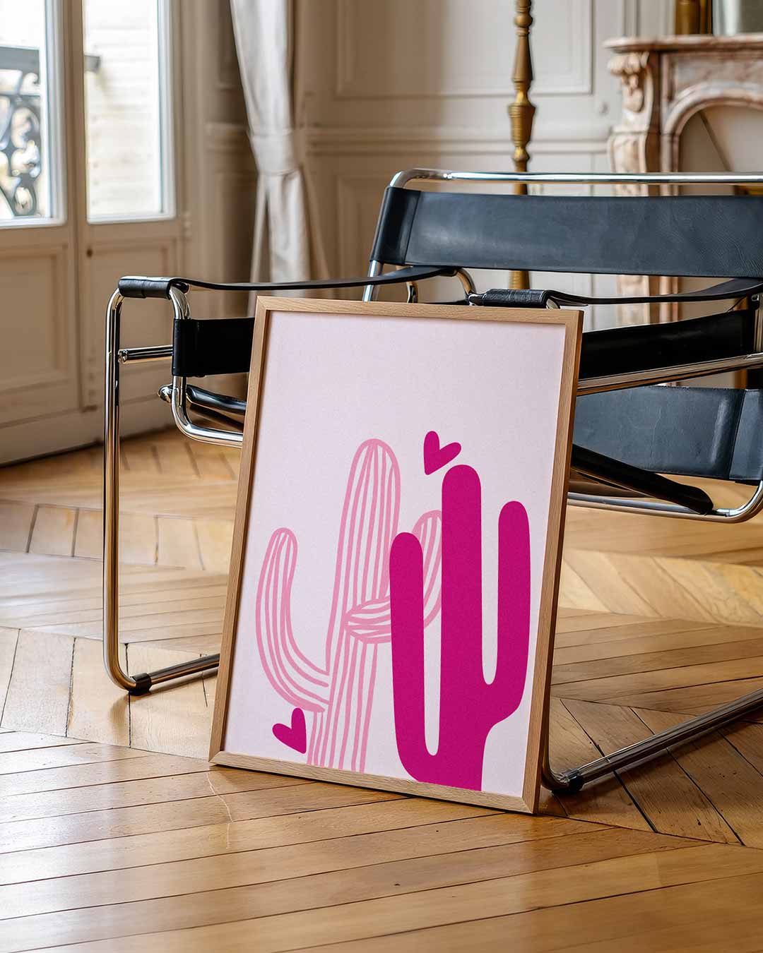 Vrolijke Cactus Harten Poster