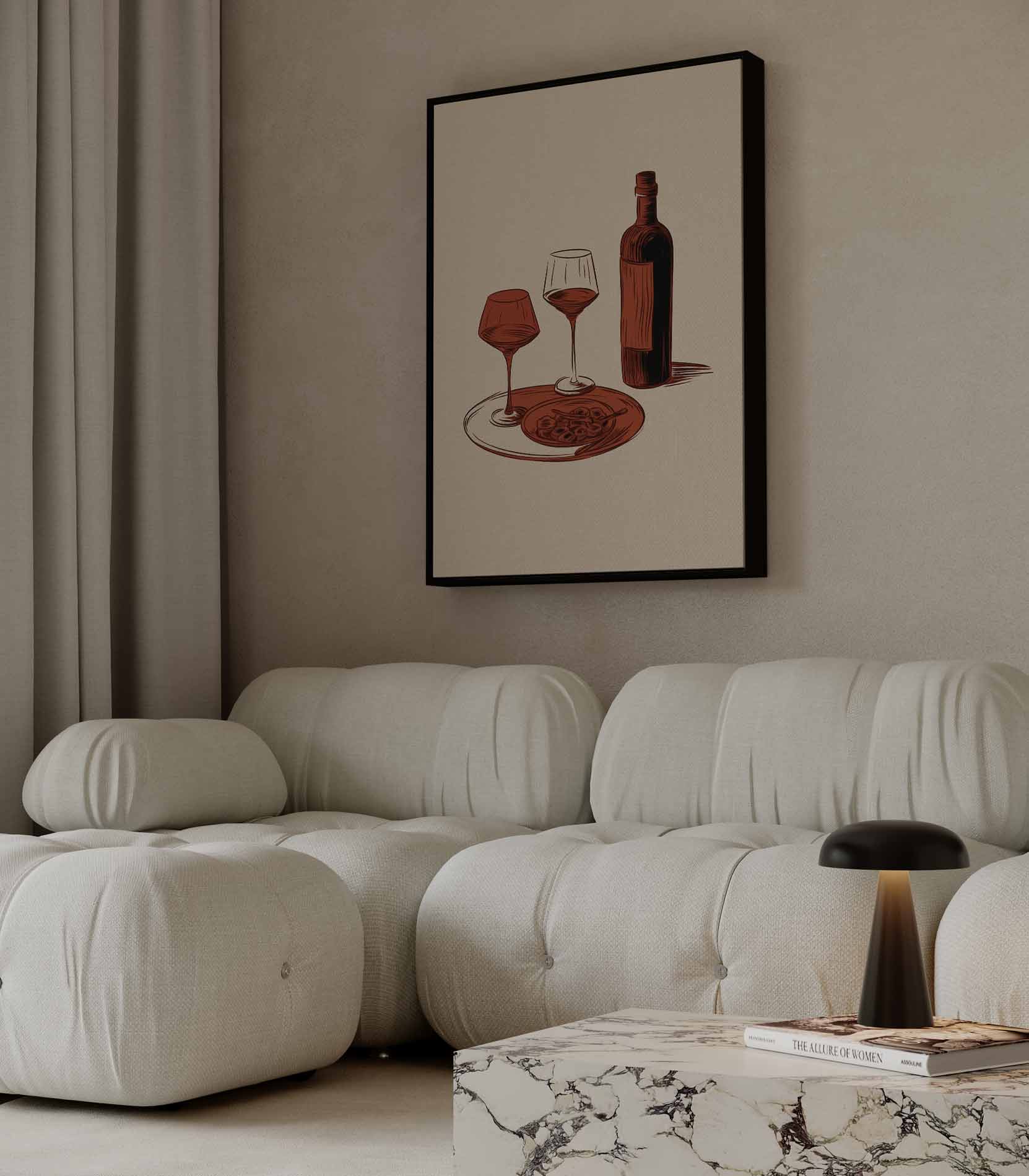 Italiaans Avondje Kunstwerk-canvas-dibond-plexiglas-wanddecoratie-WallArtistic