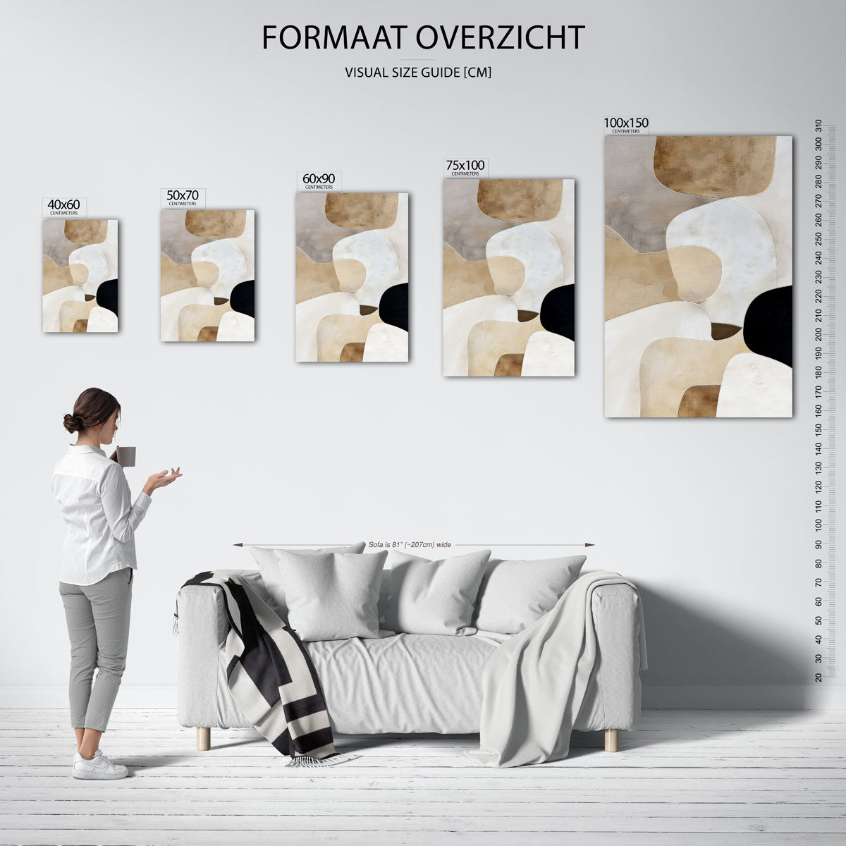 Organische vormen compositie Kunstwerk