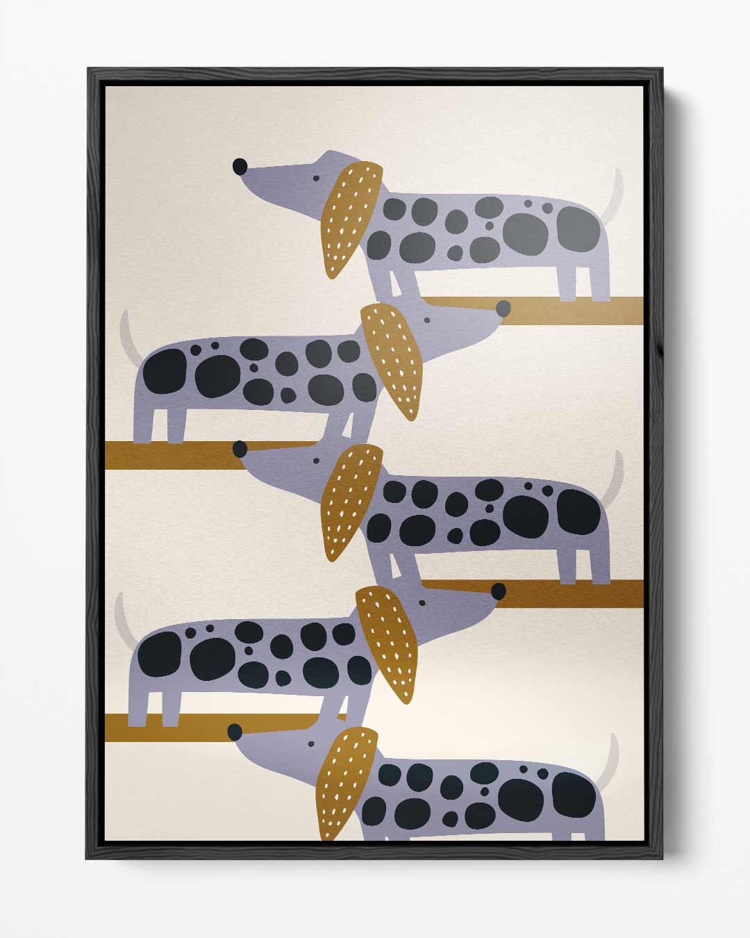 Hondjes in Evenwicht Kunstwerk-canvas-dibond-plexiglas-wanddecoratie-WallArtistic