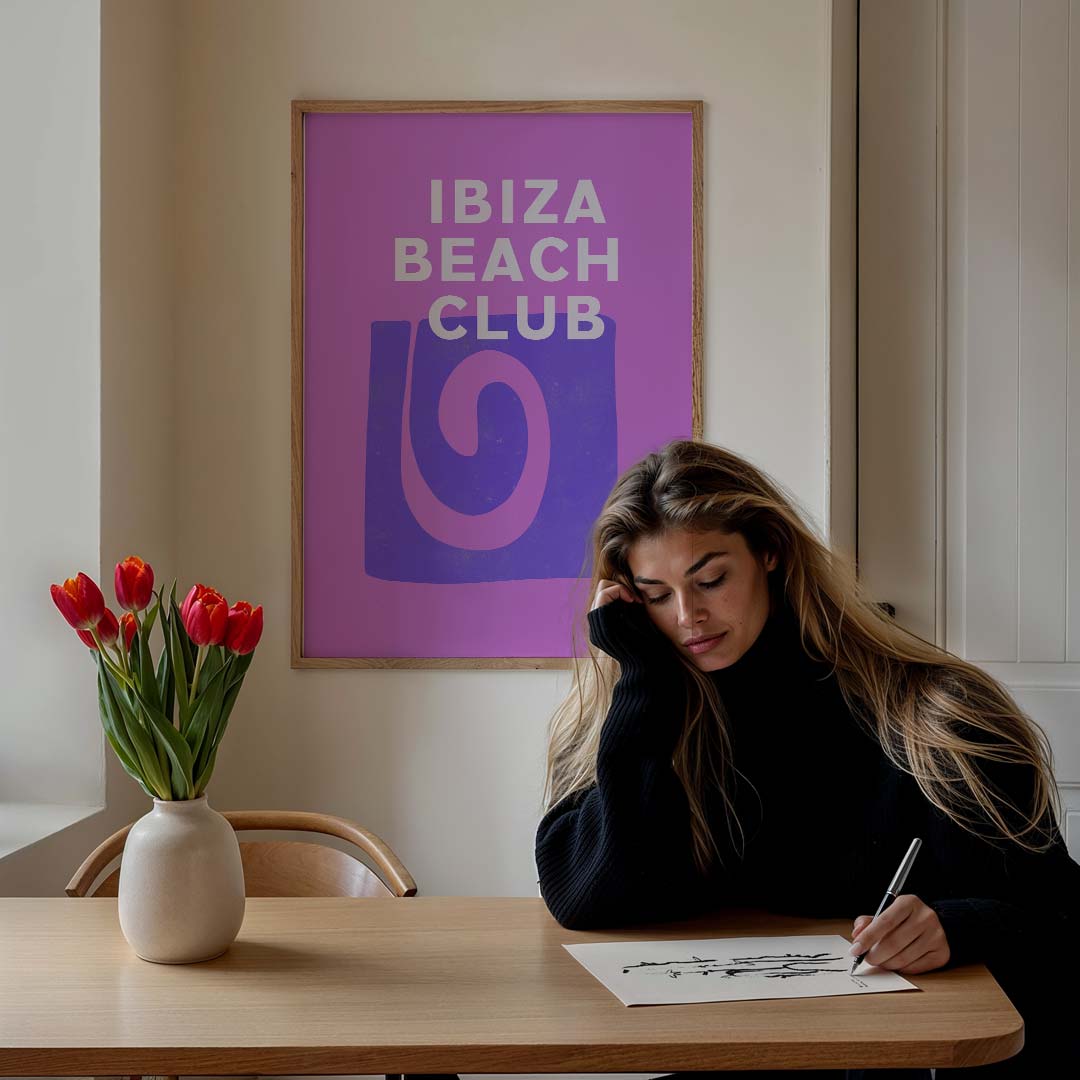 Ibiza Beach Club Poster-WallArtistic