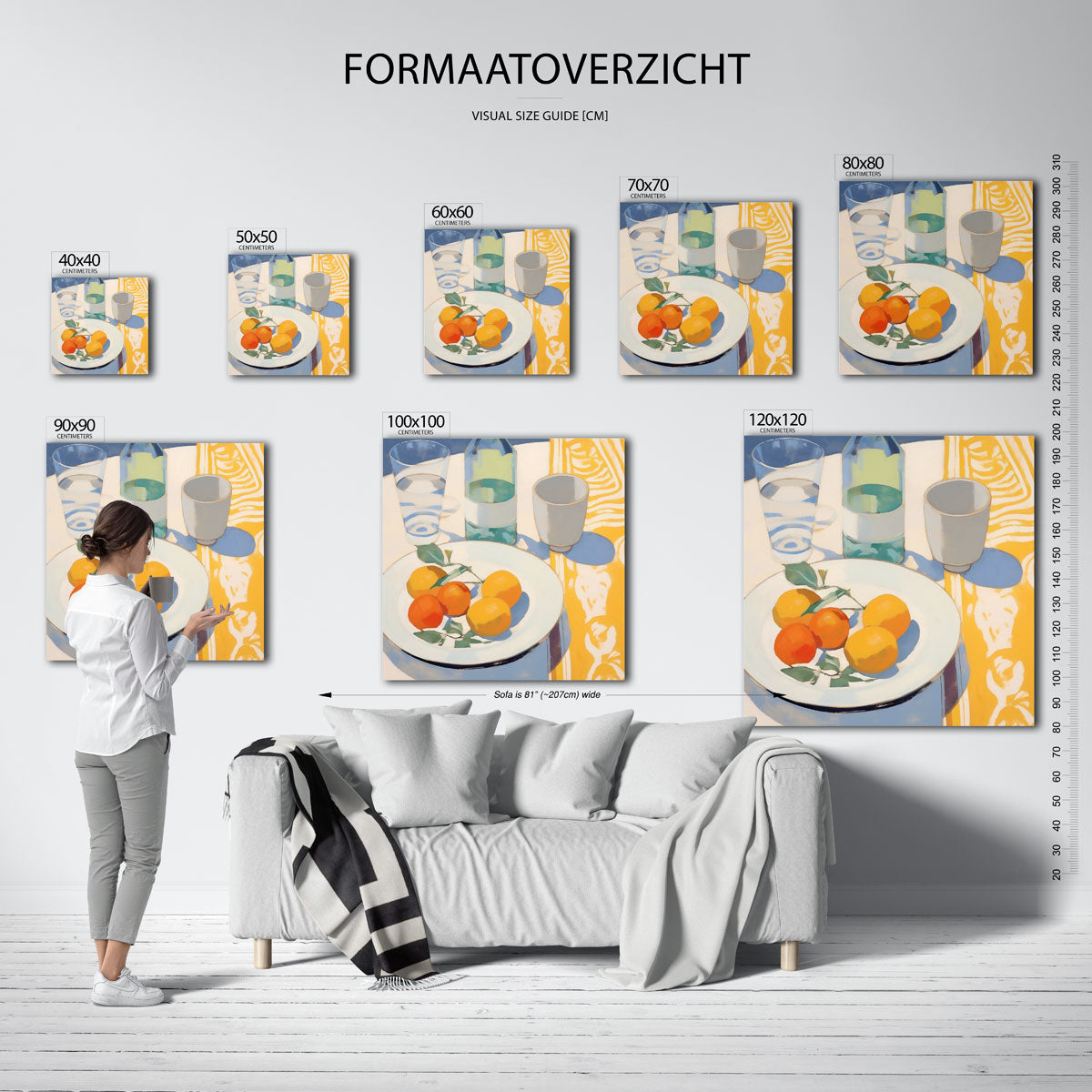 Citrus en glazen Poster