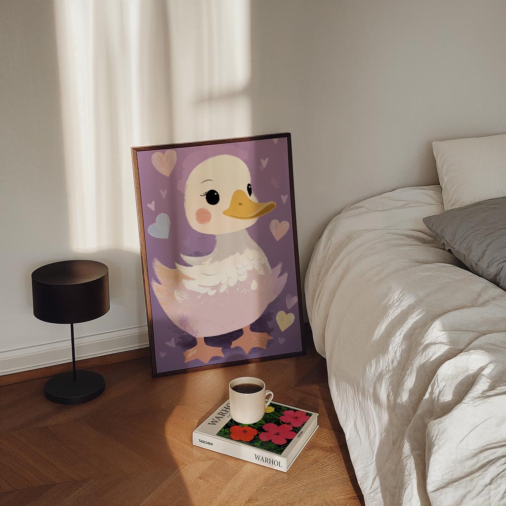 Schattige Eend Decoratieve Poster