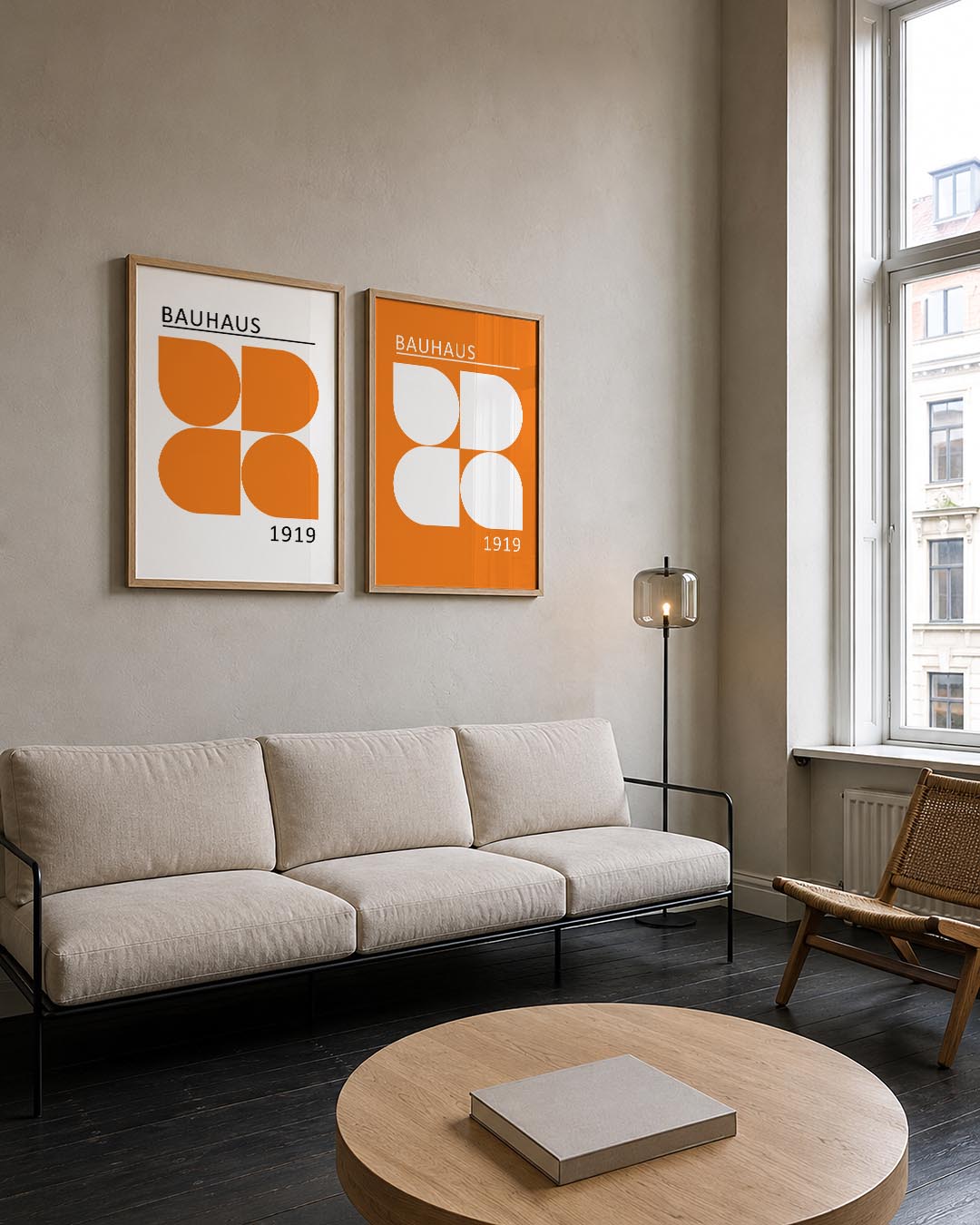 Oranje vormenspel Posterset