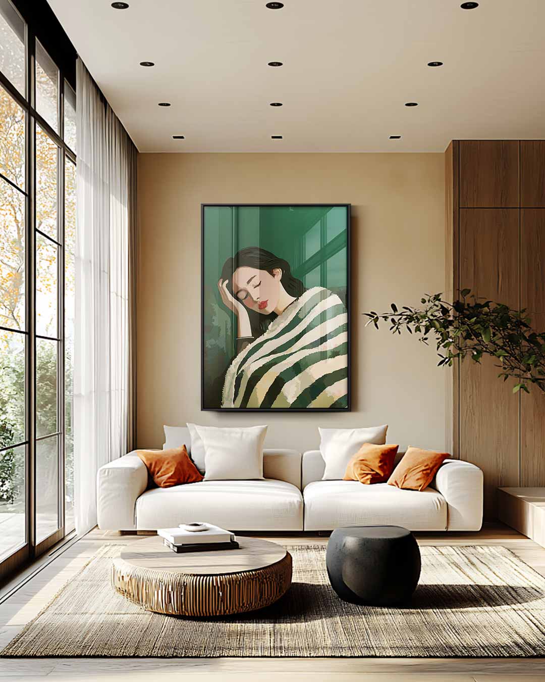 Slaapende Schoonheid Kunstwerk-canvas-dibond-plexiglas-wanddecoratie-WallArtistic