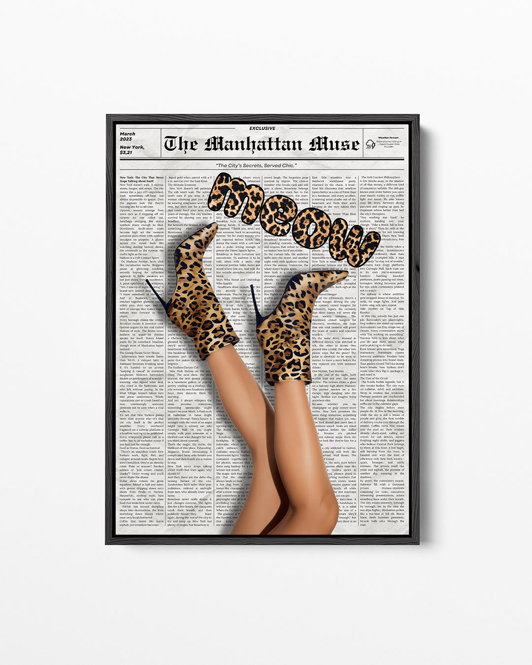 Luipaardprint schoenen Kunstwerk