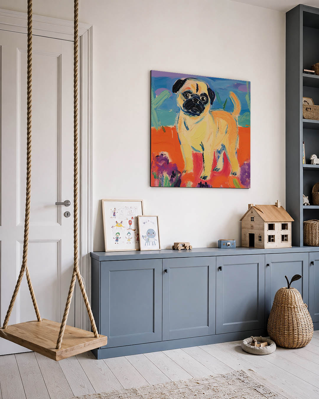 Kleurrijke hond Kunstwerk