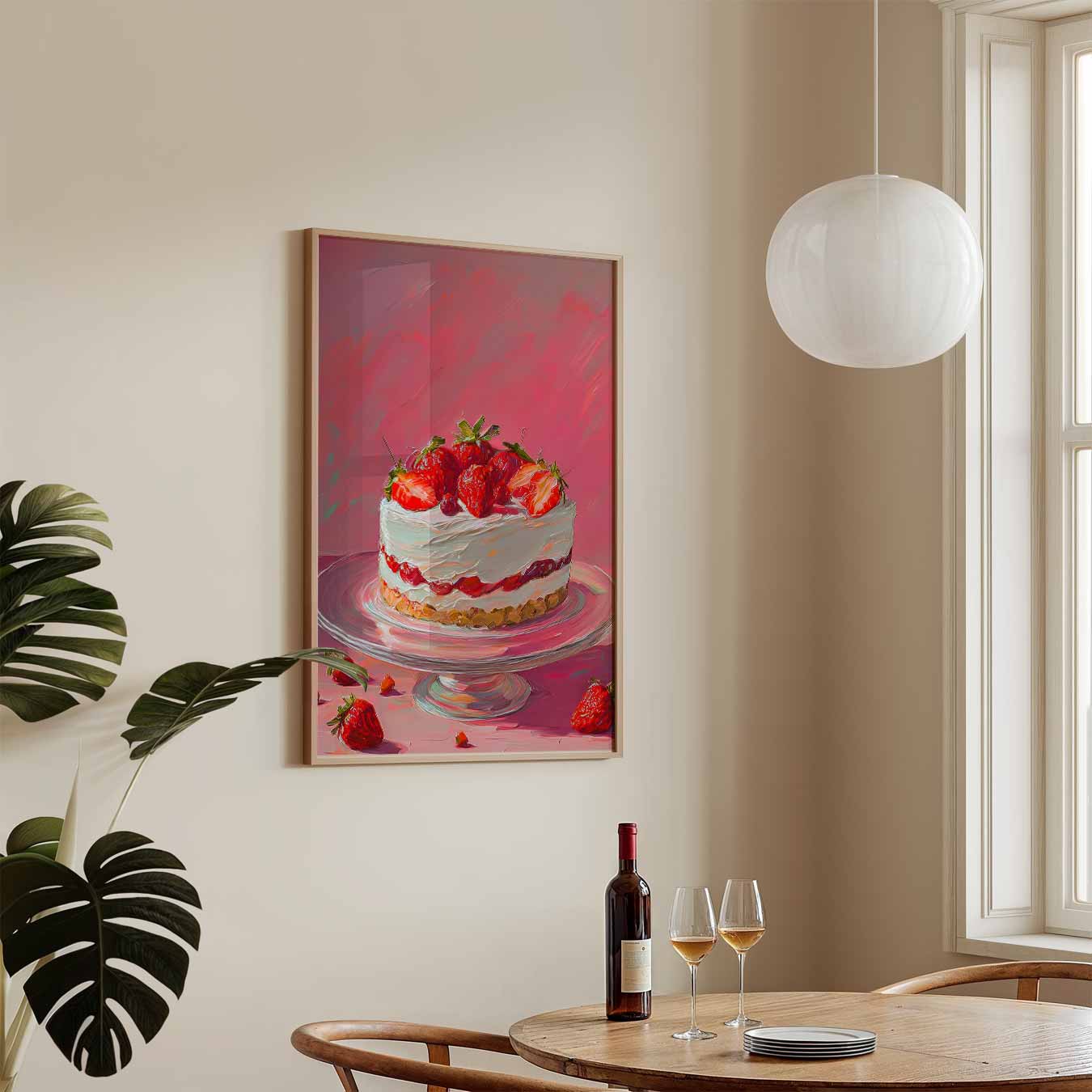 Aardbeien Romantiek Poster