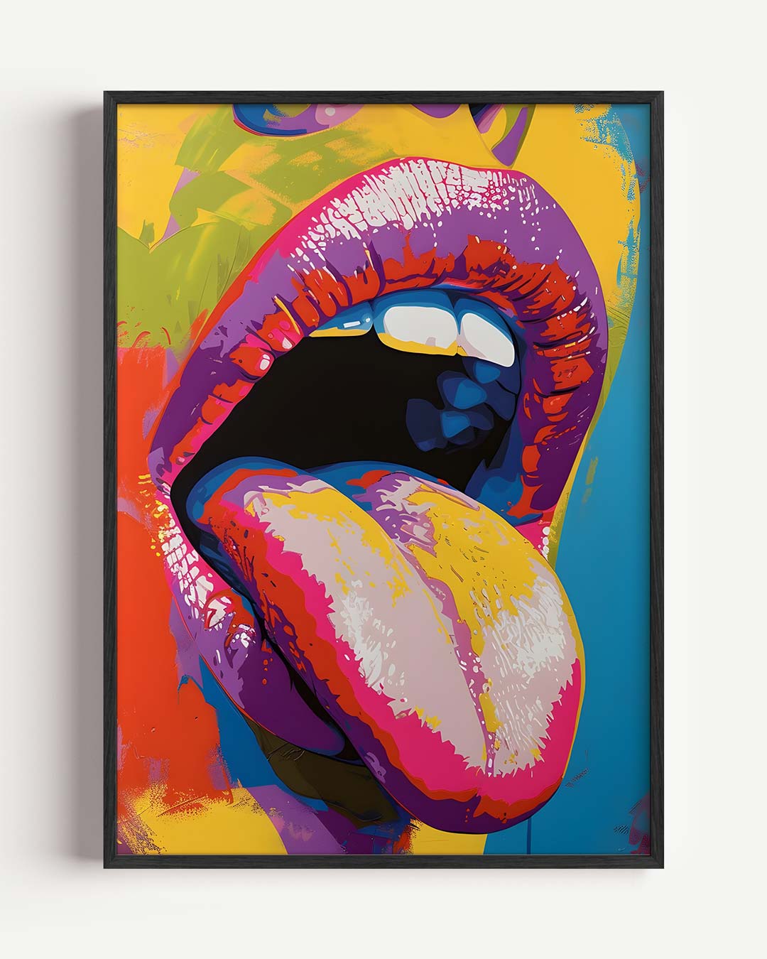 Kleurrijk Pop Art Lippenkunstwerk Poster