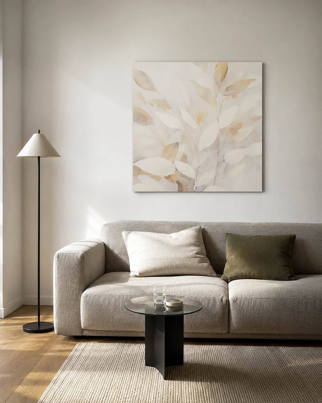 Lichte bladeren Kunstwerk