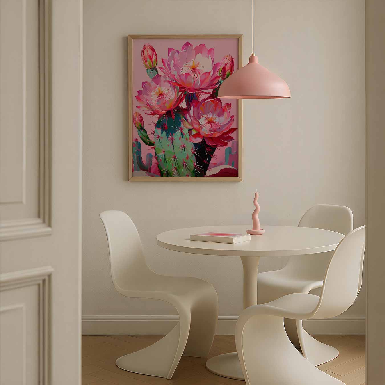 Kleurrijke Cactus Bloei Poster
