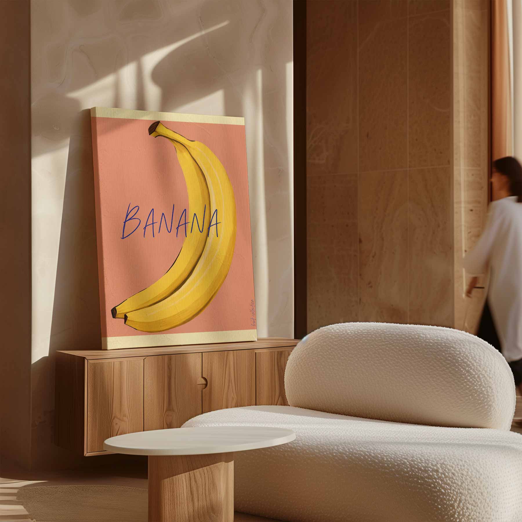Bananen Kunstwerk-canvas-dibond-plexiglas-wanddecoratie-WallArtistic