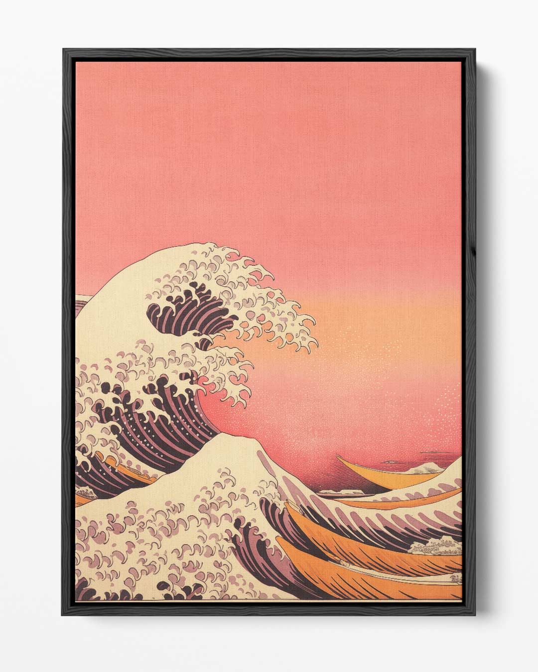 Golven in Zonsondergang Kunstwerk-canvas-dibond-plexiglas-wanddecoratie-WallArtistic