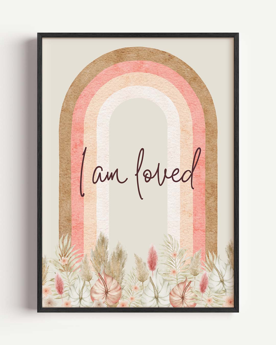 Boho Regenboog Poster met Inspirerende Quote Poster