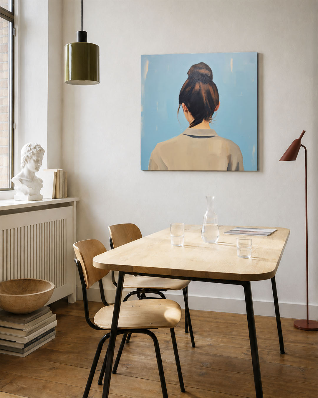Vrouwelijke rugaanzicht Kunstwerk