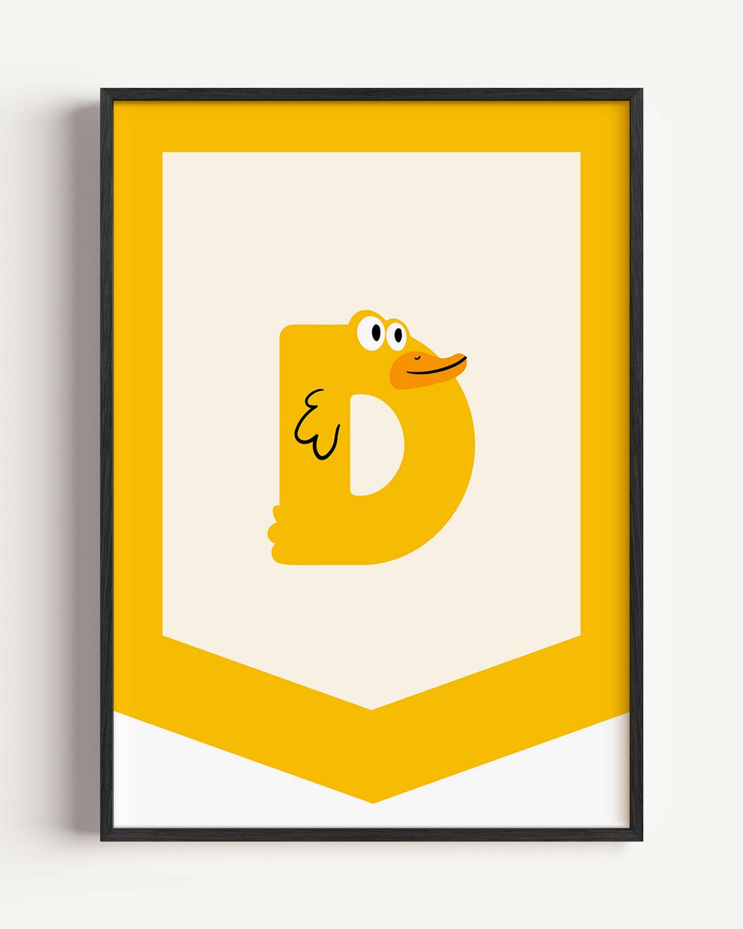 Vrolijke Eend Alfabethanger Poster