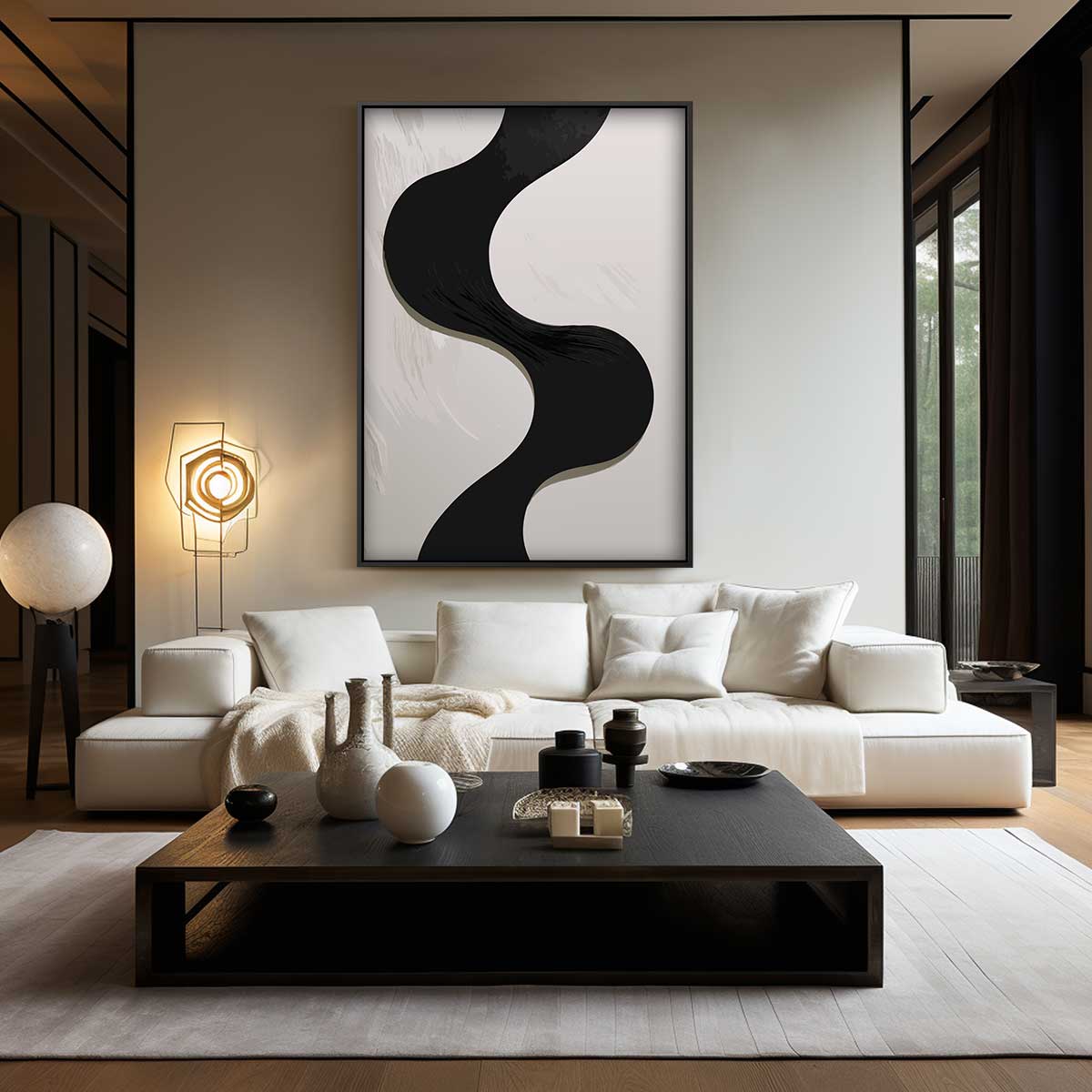 Golvende Contrasten Kunstwerk-canvas-dibond-plexiglas-wanddecoratie-WallArtistic