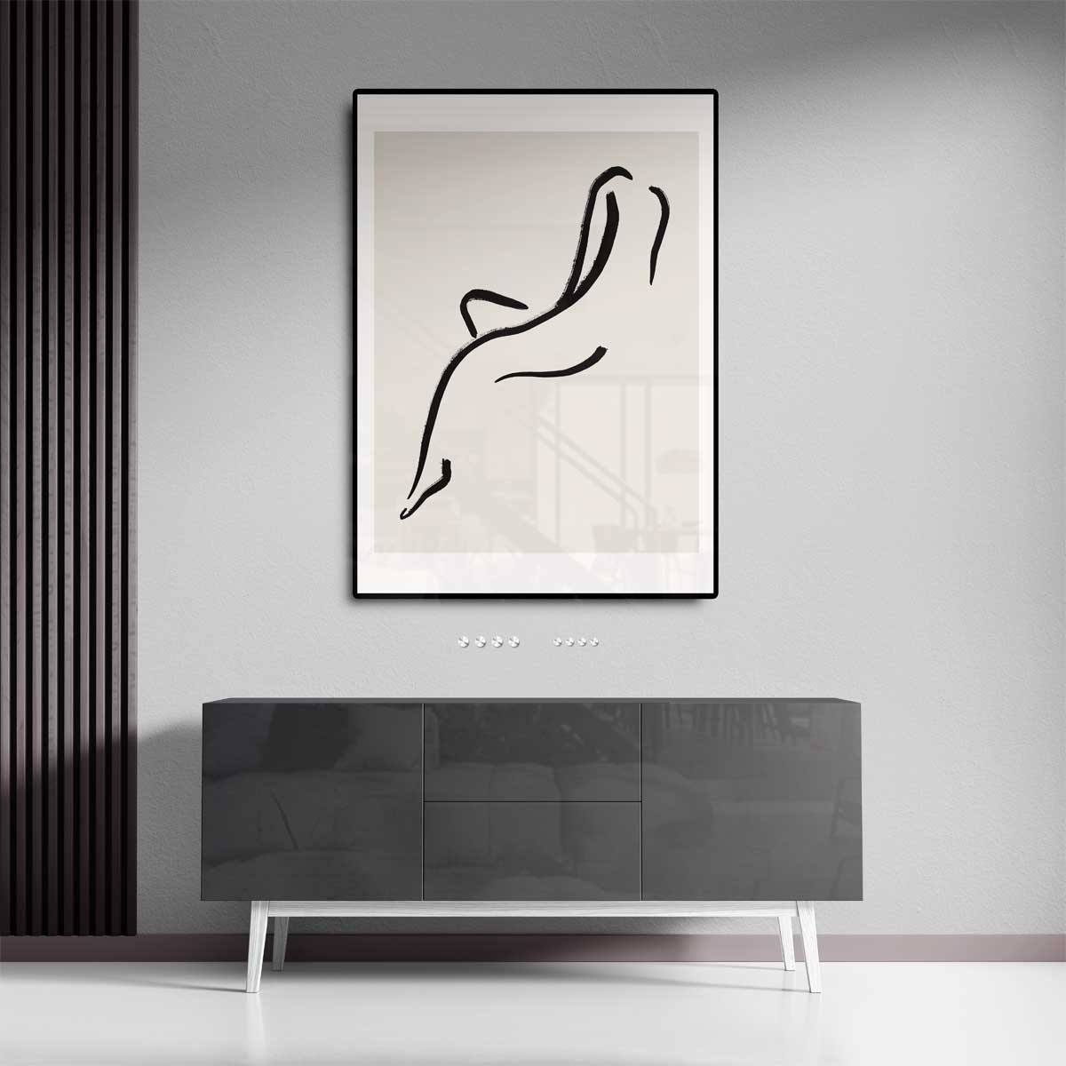 Minimalistische Lijnkunst Kunstwerk-canvas-dibond-plexiglas-wanddecoratie-WallArtistic