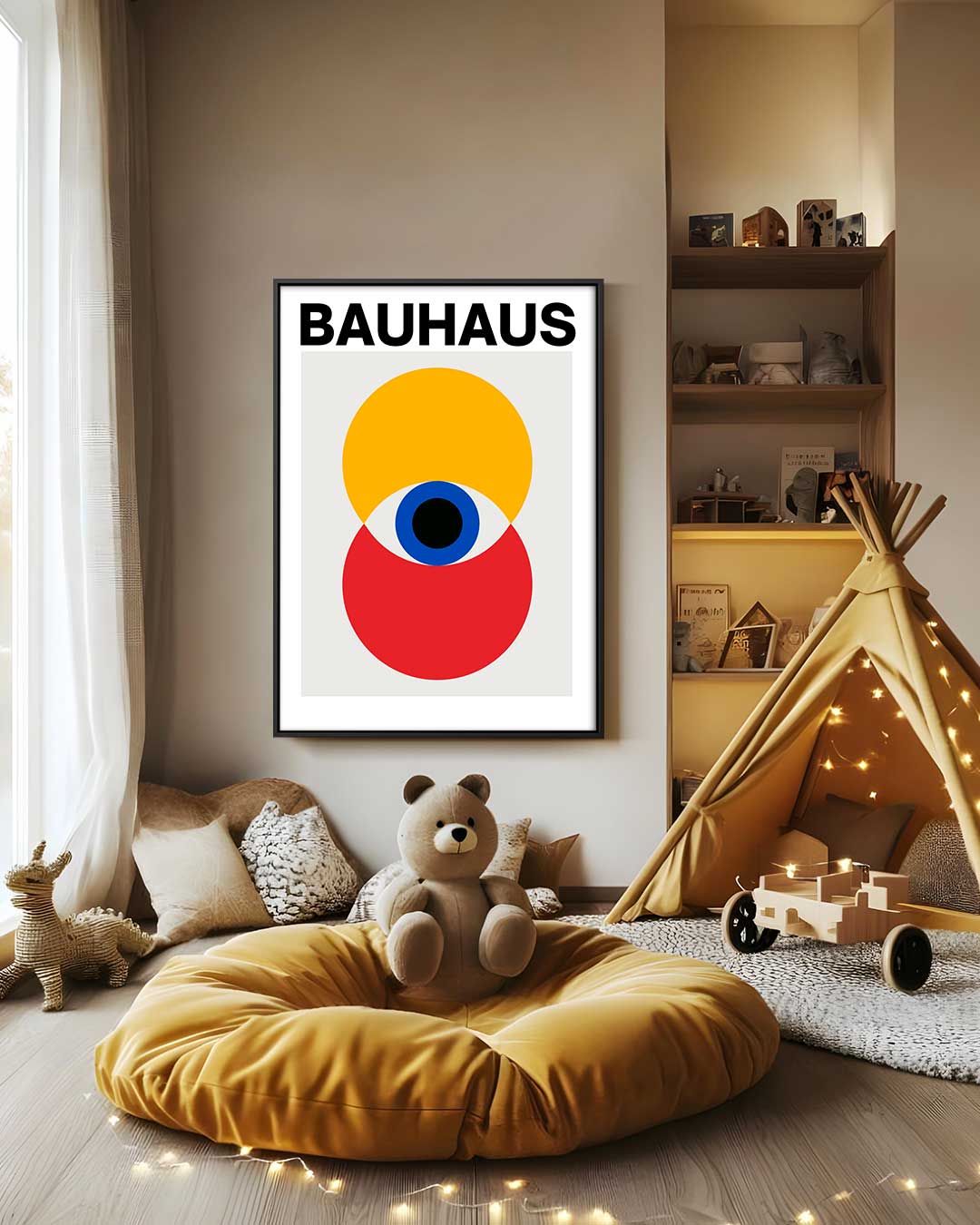 Bauhaus Cirkel Kunstwerk Kunstwerk-canvas-dibond-plexiglas-wanddecoratie-WallArtistic